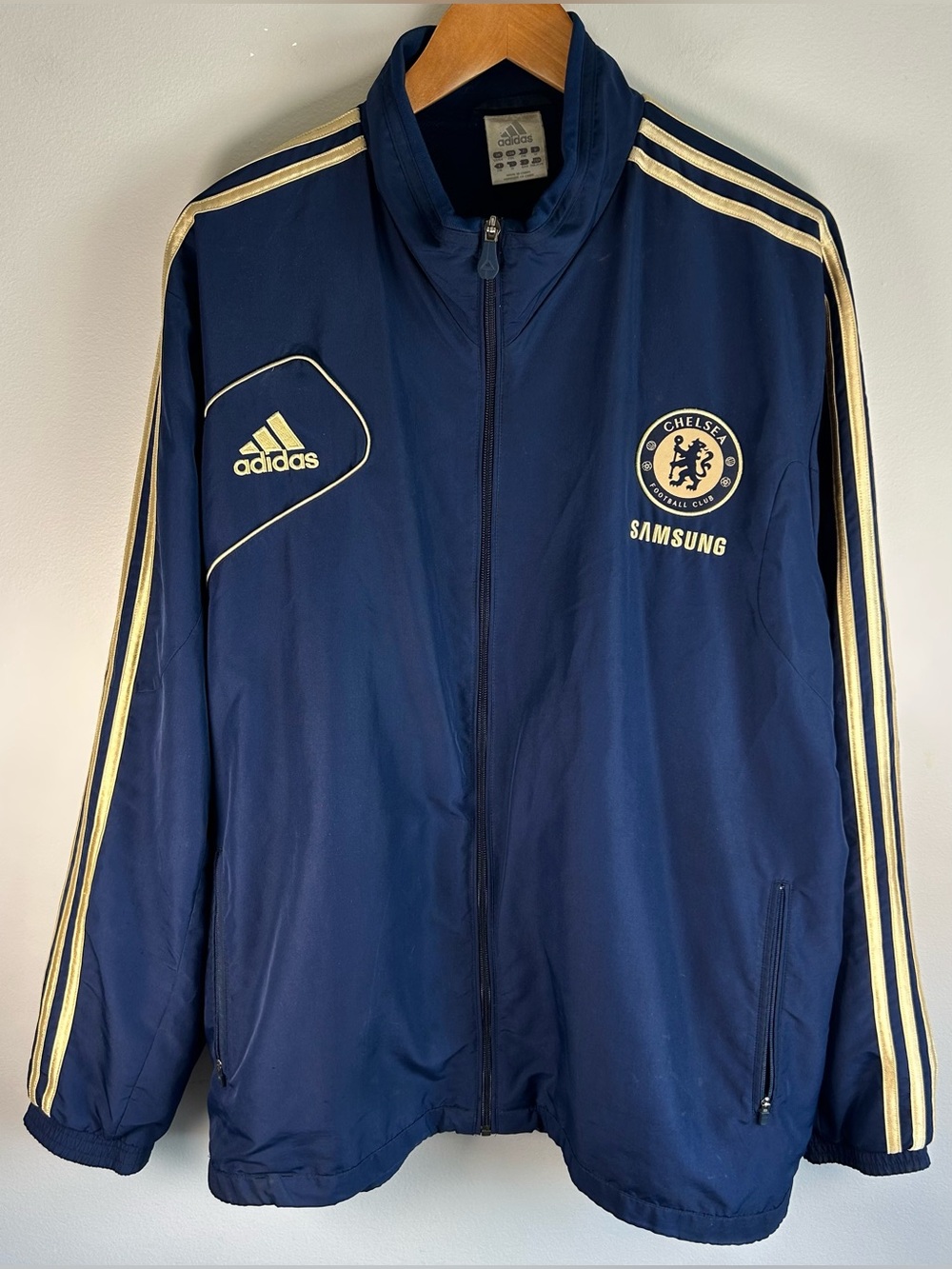 Retro Adidas Chelsea FC Men’s Jacket Size XXL 2012 Blue Gold Training Football